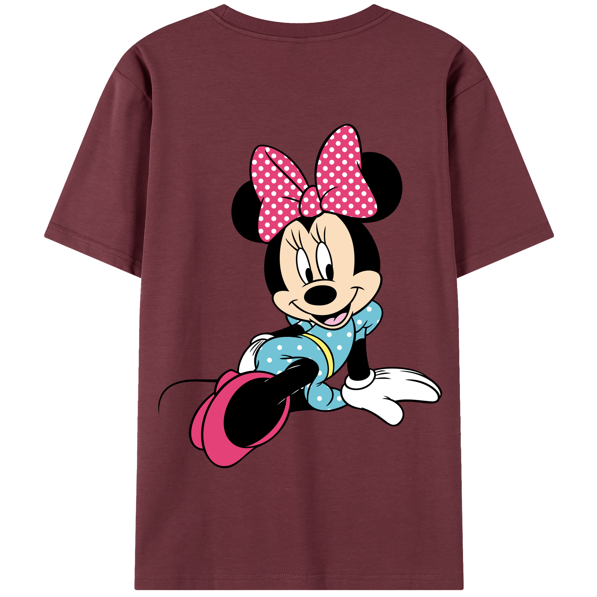 （画像用） ミッキーマウス Mickey Mouse 綿100％半袖Tシャツ（背面プリント）